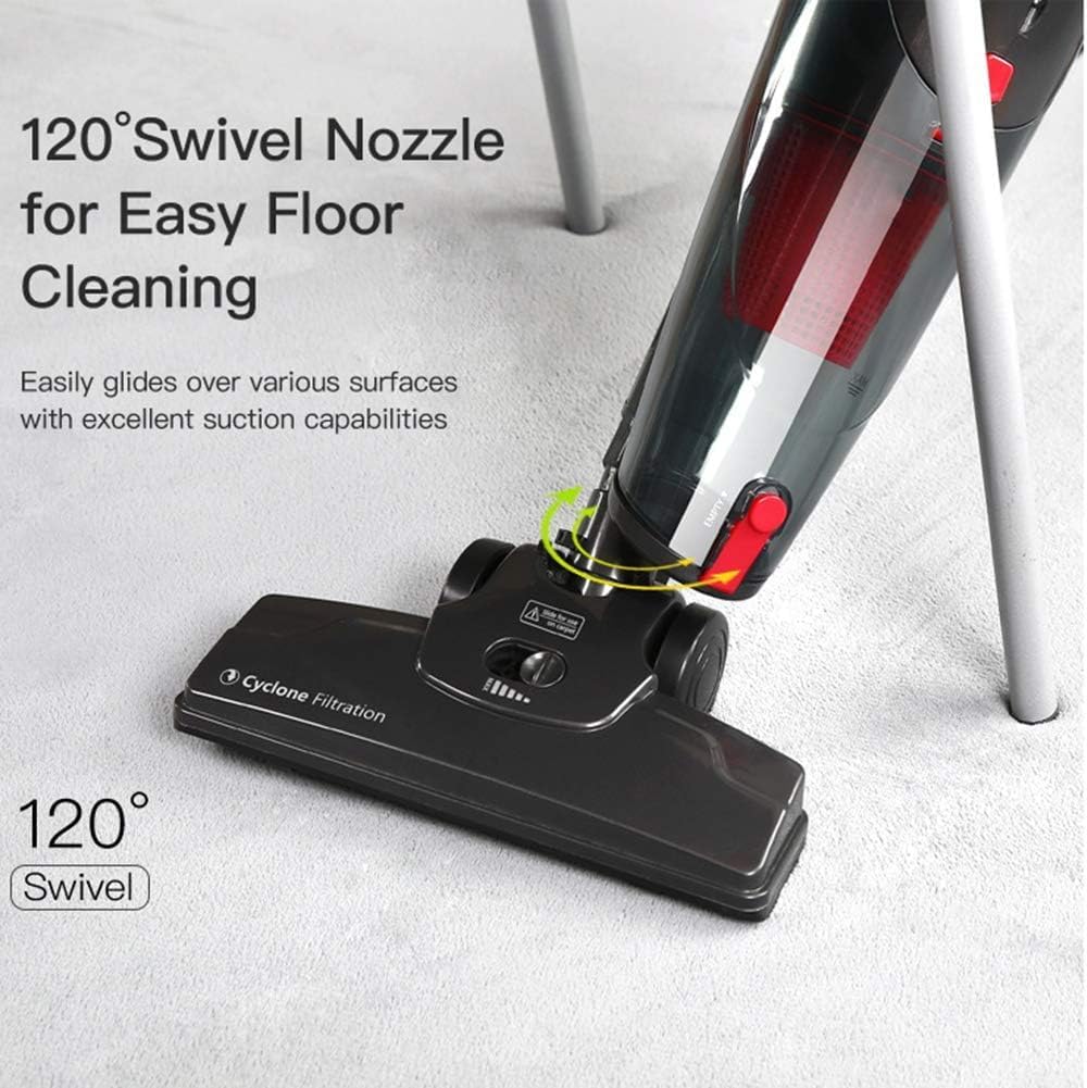 Handheld Vacuum Clean,Upright Vacuum Cleaner Upright Stick Vacuum Cleaner 2 in 1 Stick Handheld Vacuum Cleaner Bagless, 15000Pa Powerful Suction, 1L Large Bin Capacity, Handheld Corded Stick Vaccum fo
