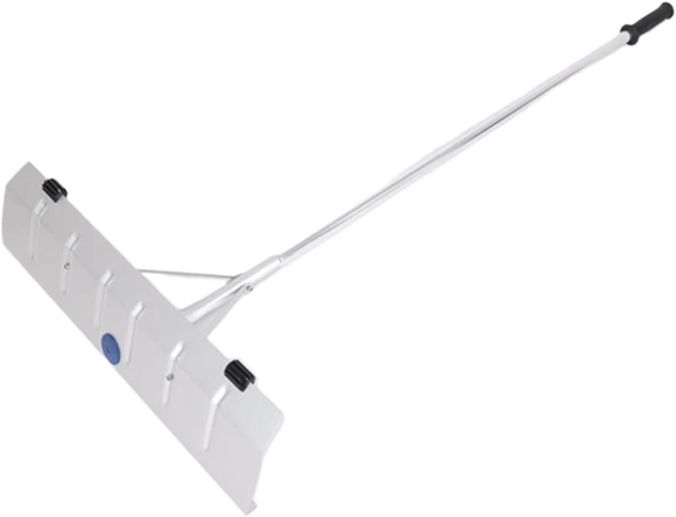 Roof Snow Rake Extendable Removal Tool Aluminium Alloy with Two Wheels Pusher for Driveway Dribs House Wet Leaves