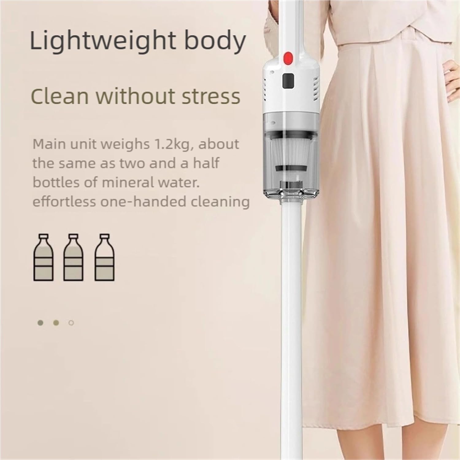 Wireless Handheld Car Vacuum Cleaner, Wet Dry Vacuum Cleaner and Mop for Hard Floors and Area Rugs, Up to 45 Minutes, Rechargeable Stick Vacuum for Hardwood Floor, Carpets(Orange)