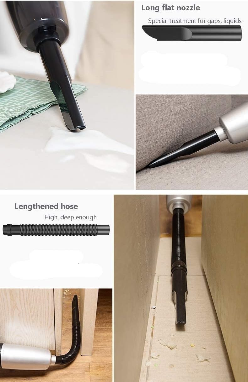 Handheld Vacuum, 5000PA Hand Vacuum Cordless with Stronger Cyclonic Suction, Rechargeable, Lightweight Wet/Dry Vacuum Cleaner for Home and Car Cleaning Energy Saving and Safety