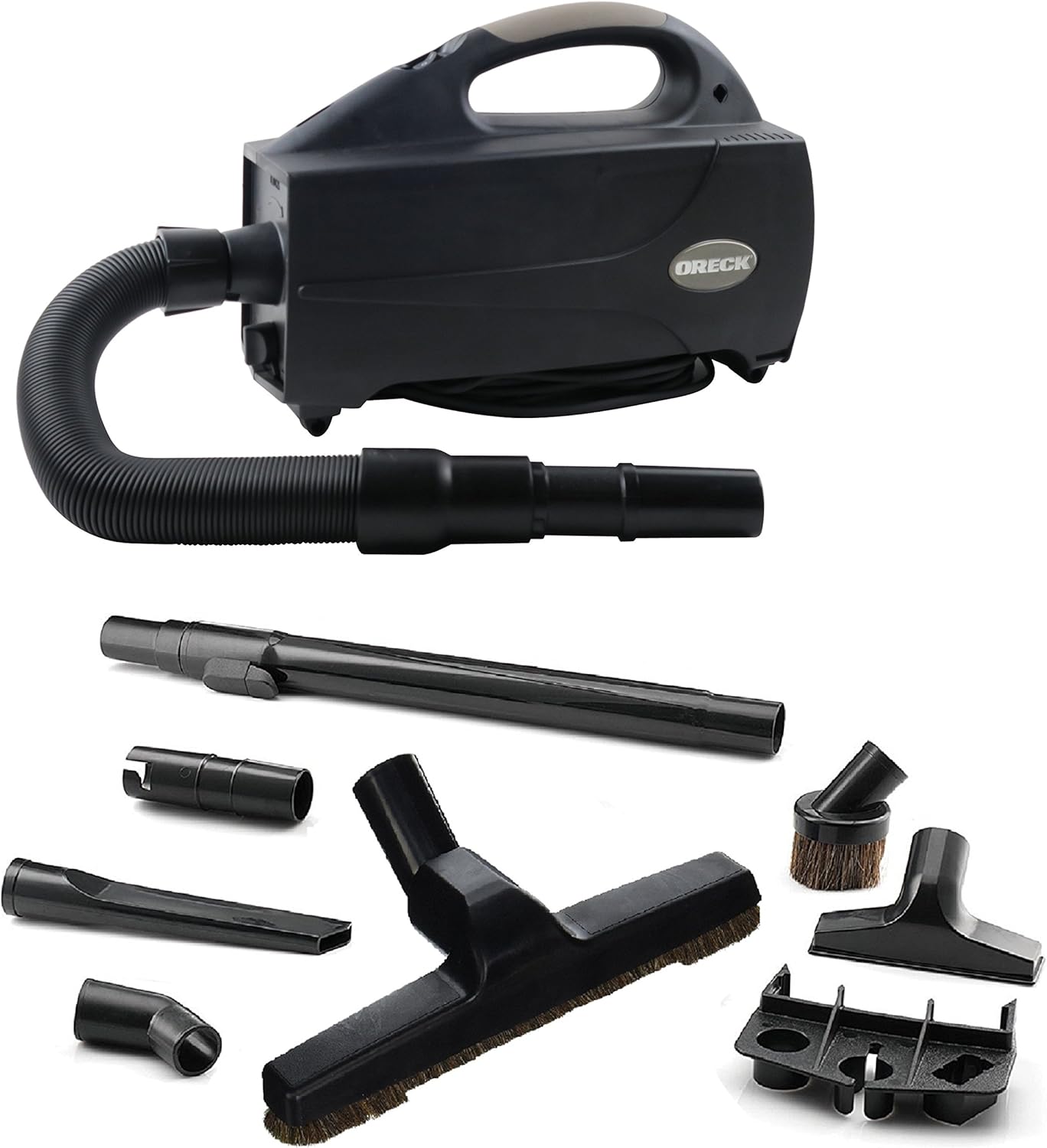 Oreck Compact Canister Vacuum Cleaner, Portable Handheld Vacuum for Carpet and Hard Floors, Lightweight, Powerful Suction with Versatile Tools, Corded Canister Vacuum Cleaners for Home Use