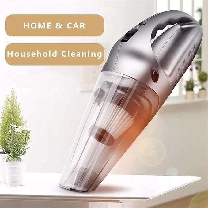 Handheld Vacuum, 4Kpa Powerful Suction Wet & Dry Vacuum Cleaner, Handheld Vacuum Cordless with Quick Tech, Rechargeable Portable Handheld Vac with Stainless Steel HEPA Filter