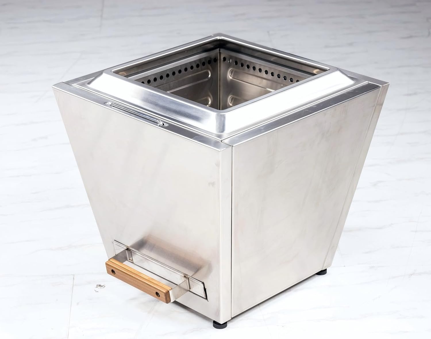 Smokeless Fire Pit, Portable Outdoor Firepits 35 inch, Carry Handle for Backyard Patio Camping Bonfire, Stainless Steel,Cyberpit One, Ideal for 6+ People, Sliver