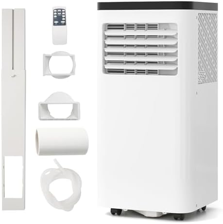 DORTALA Portable Air Conditioner 10000 BTU, 3-in-1 Portable AC with Remote Control, Dehumidifier, 24H Timer, Window Kit for 450 Sq.FT Apartment, Bedroom