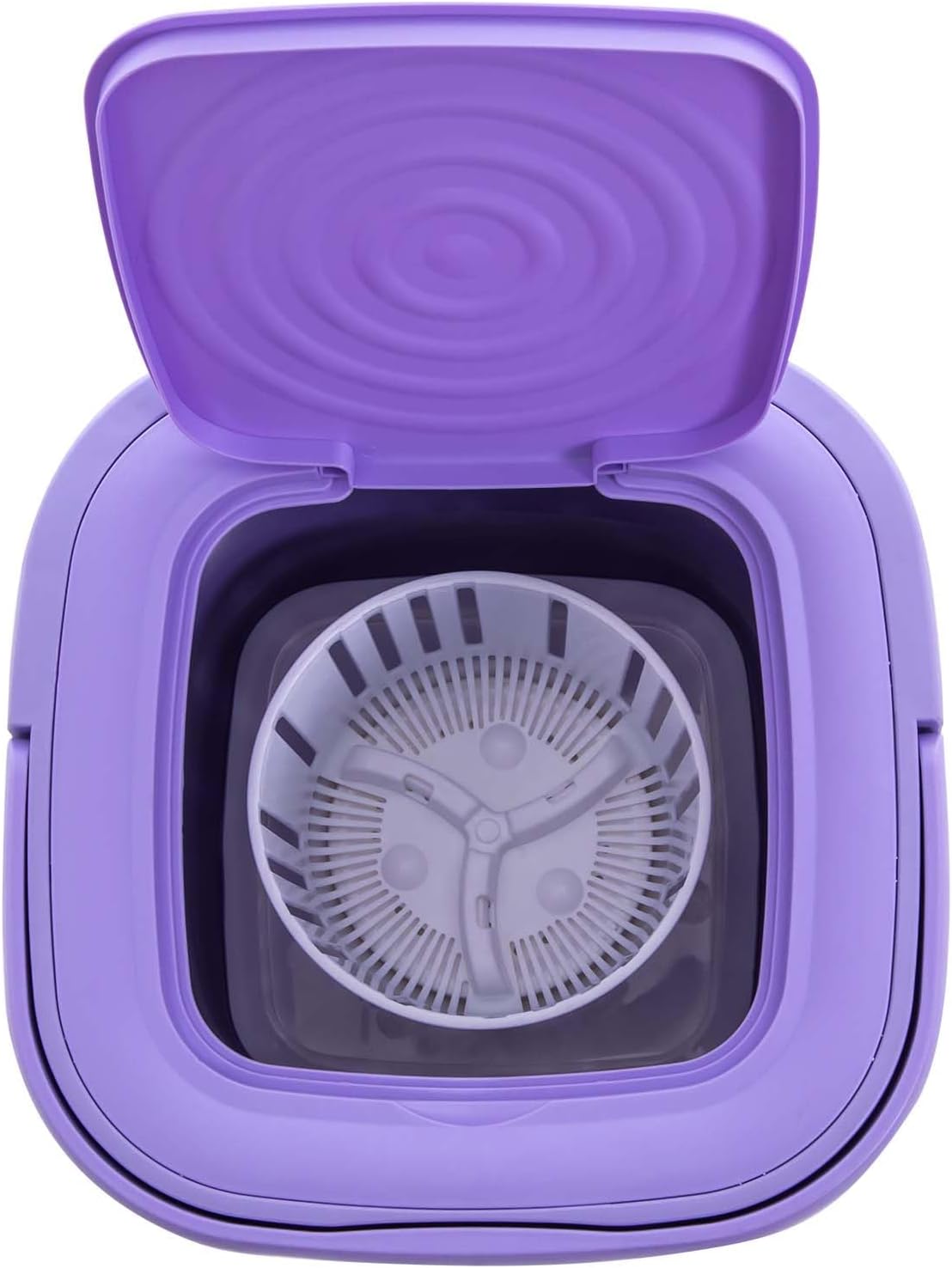 8L Portable Mini Washing Machine Foldable Washer and Spin Dryer with Drainage Basket, Electric Collapsible Washing Machine for Apartment Camping, RV, Travel (Purple)