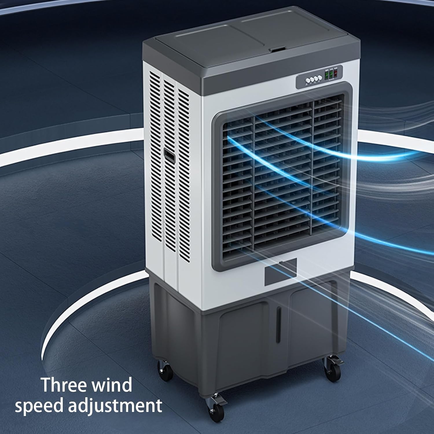 Personal Swamp Cooler, Quite Portable AC with 180L Tank and 3 Speeds, Evaporative Air Conditioner for Room Office Outdoor(62 * 42 * 130cm)