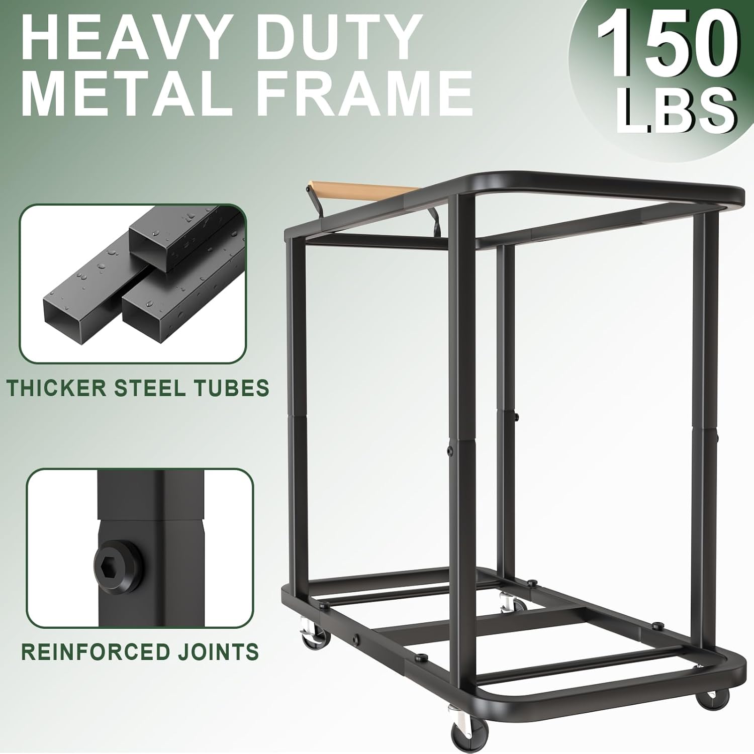 230L (60 Gal) Extra Large Fashion Laundry Sorter 3 Section with Lid, Rolling Laundry Basket Hamper with Handle, Laundry Organizer Storage Cart with Sturdy Metal Frame for Laundry Room, Hotel, White