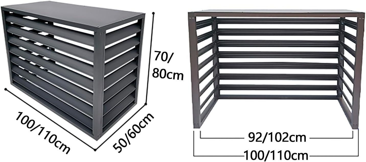 Outdoor Air Conditioner Protection Cover For Outside Units, Aluminum All Weather Protective, Trash Can Enclosure Flower Stand Decorative Privacy Screen, Condenser Protective Cover AC Unit Cover ( Co