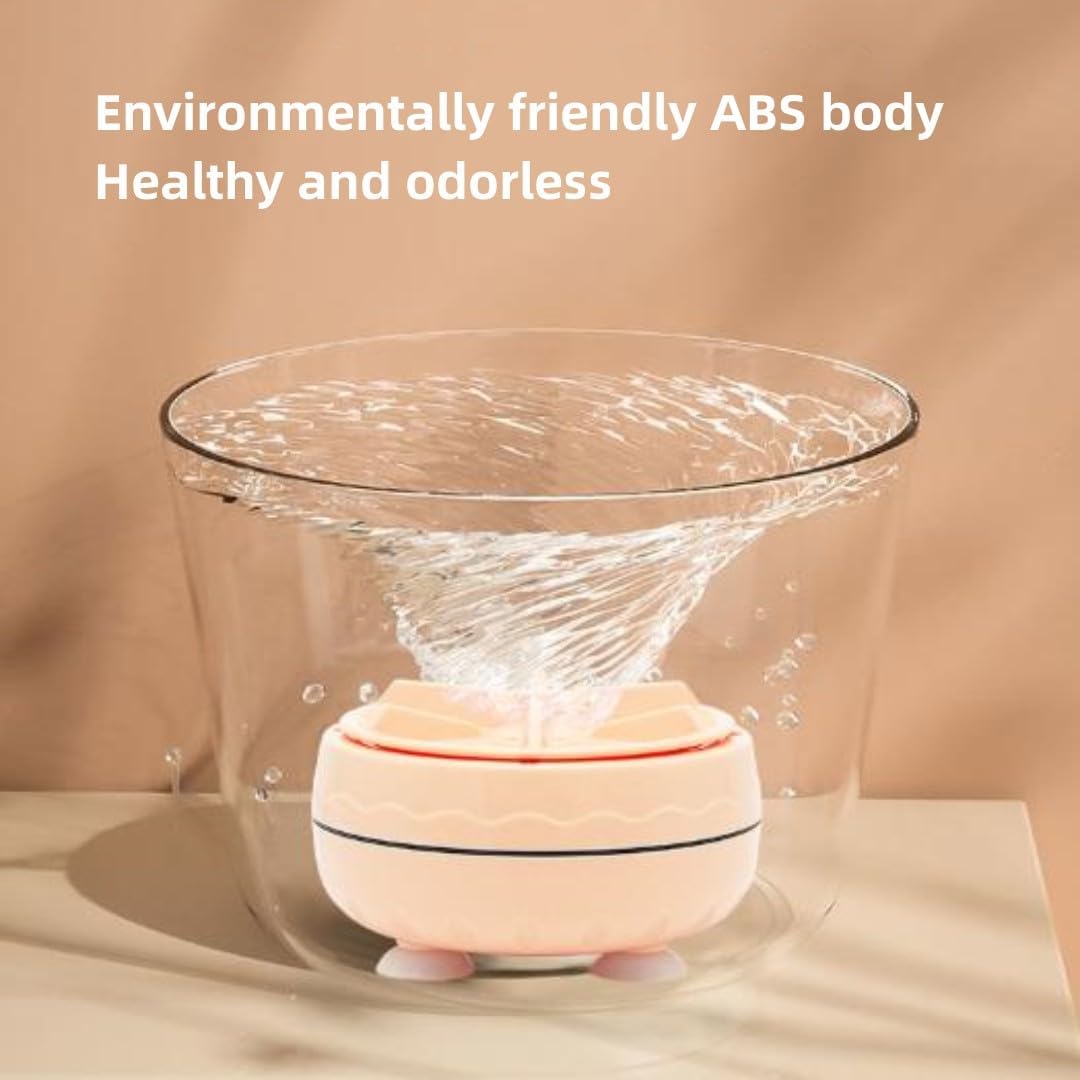 Generic Portable Washing Machine, Front Load, Ultrasonic Mini Multifunctional Washer, Fully Automatic, Efficient, Turbo, Pink