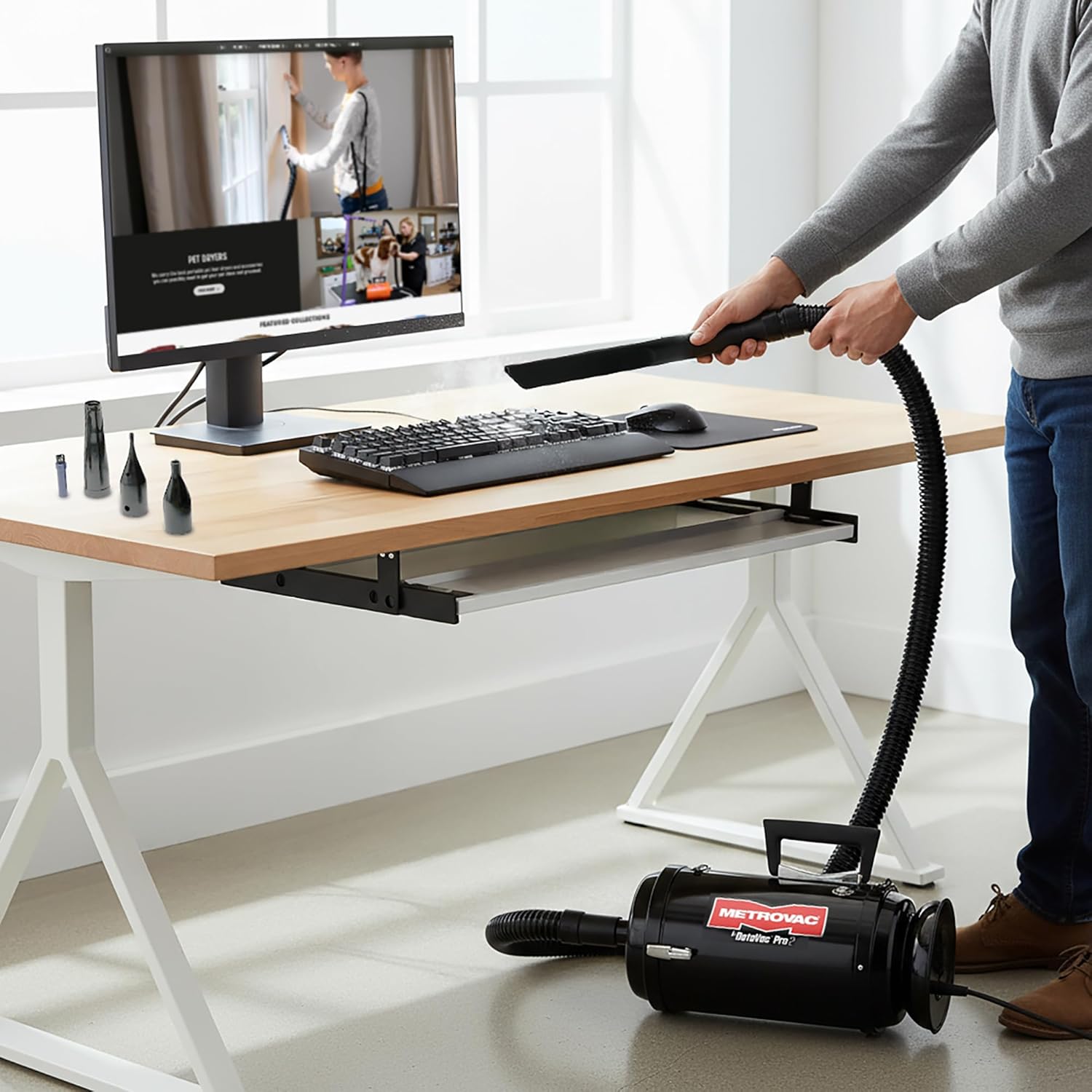 METROVAC DataVac Pro Series 3 MDV-3BA, 900W Handheld Vacuum/Blower with Single Speed Control, Filter, Disposable Bag & Permanent Cloth Bag