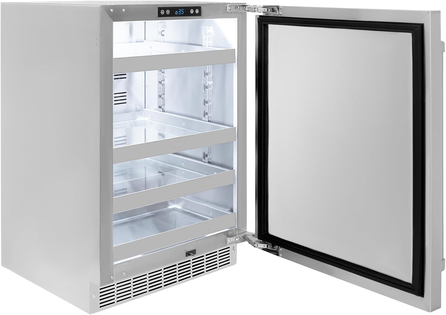 Z Line Kitchen and Bath ZLINE 24 in. Touchstone 151 Can Beverage Fridge With Solid Stainless Steel Door (RBSO-ST-24)