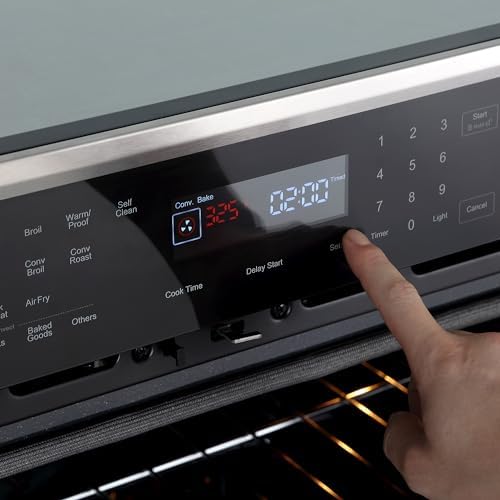 Empava 30 inch Electric Single Wall Oven with 10 Cooking Funcitons, Built-in Convection System with Screen Touch Control, Air Fry, Self-cleaning