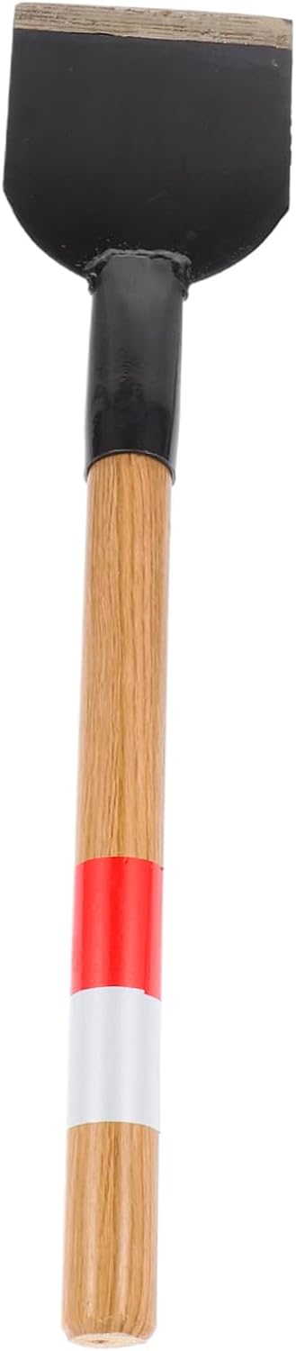 STOBAZA Heavy-Duty Railway Snow Shovel Extended Wooden Handle for Efficient Snow Removal Driveways and Sidewalks Compact Metal Scraper Tool for Use