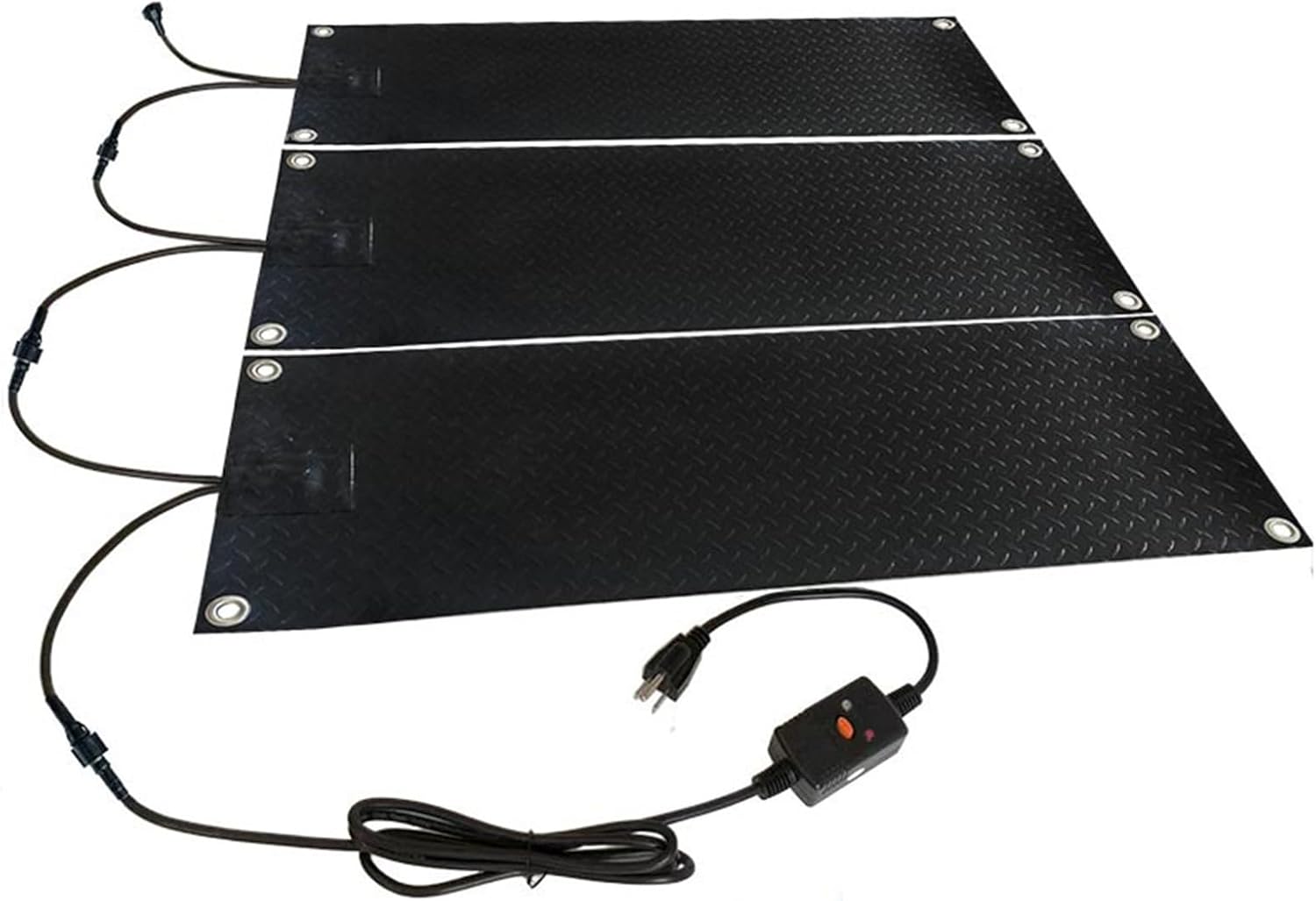 Width 10/11.8/15/20/24/30 inch Heated Snow Melting Walkways Mats 1/2/3/4/5 Pack Outdoor Non Slip Rubber Mat, Electric Ice Melting Pads for Roof Decks Sidewalks Entrance(5 Pcs,30x72in)