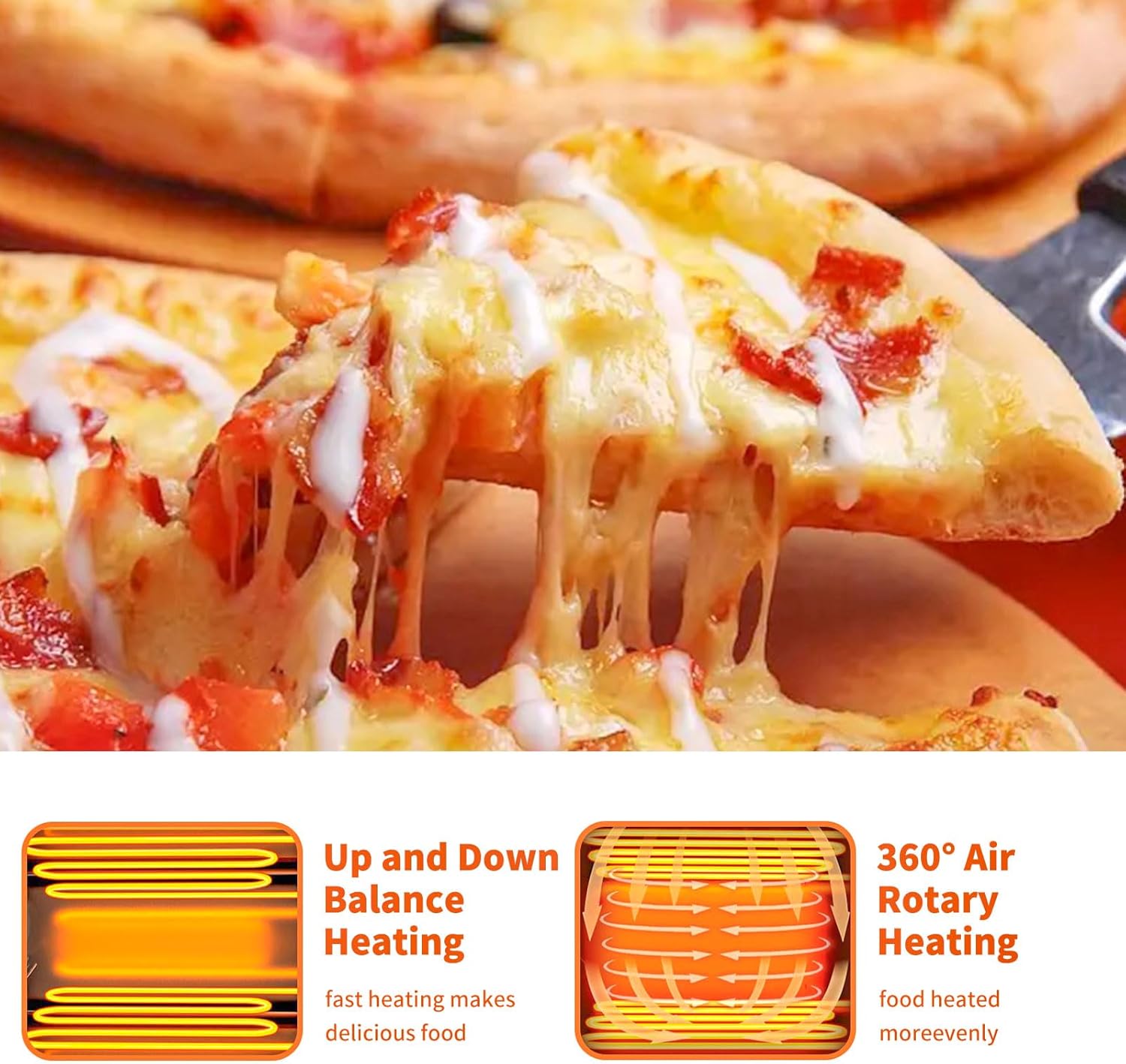 KOOTEN Indoor Electric Pizza Oven, 12