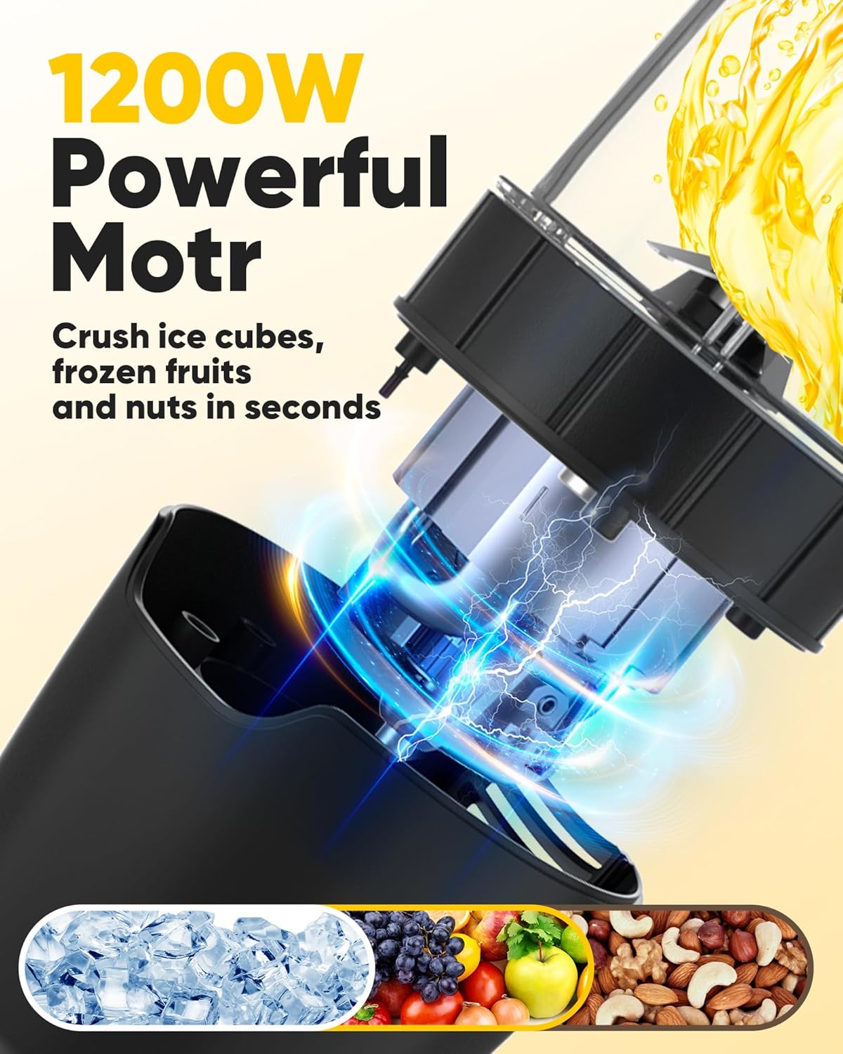 11-in-1 Smoothie Blender, Personal Blender Margarita Machine with 1200-Watt Base, for Smoothies, Ice and Fruit