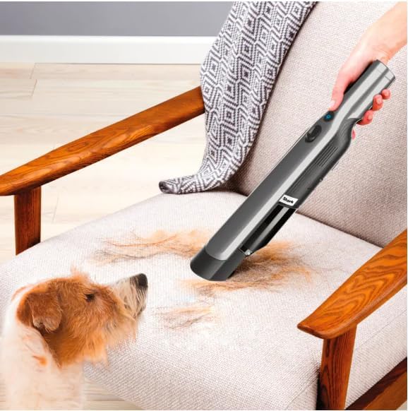 Sharks Cordless Handheld Vacuum, Ultra-Lightweight 1.4 lb, High-Speed Suction, One-Touch Empty, Charging Dock, Pet & Crevice Tools, Slate