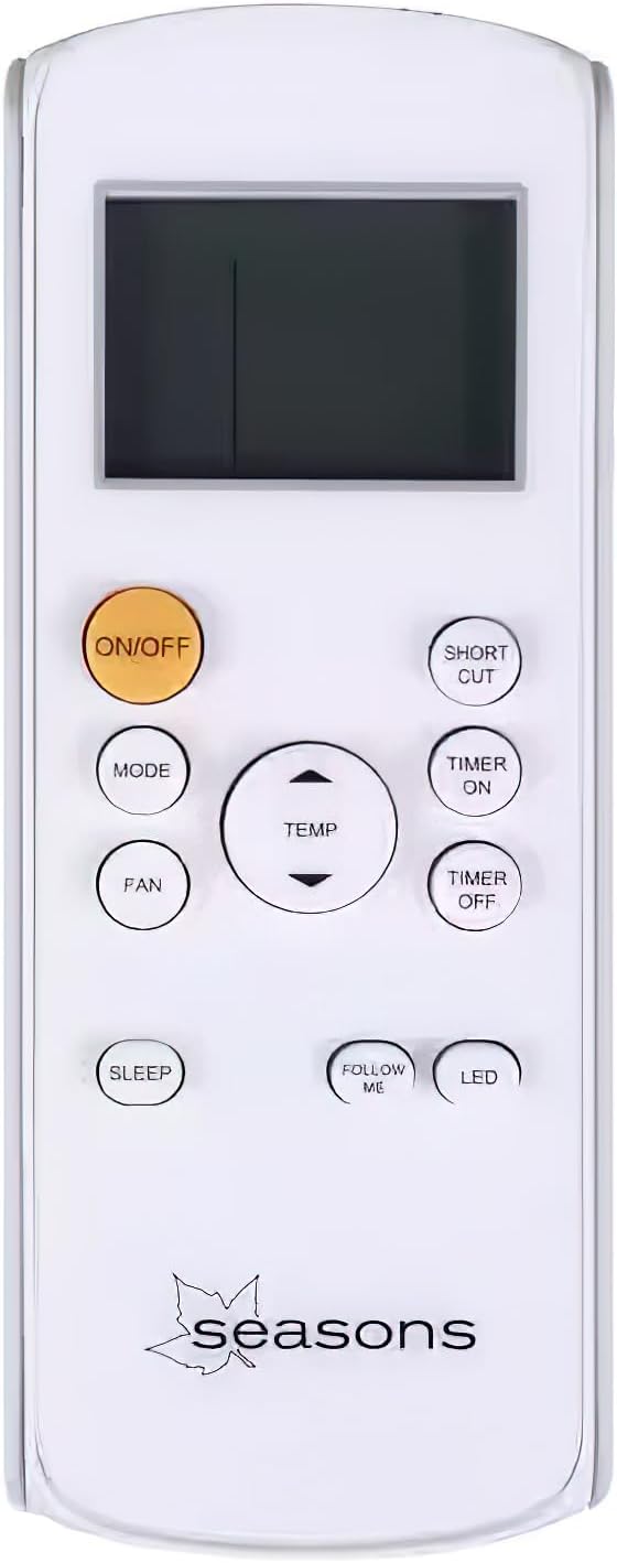 Seasons SM12R1 Portable 10000 BTU Air Conditioner, White; Bucket-less Evaporation System; Auto-restart; Electronic Control Panel with Digital Display; Cool Rooms Measuring 450 to 550 sq.ft; 2 Speeds