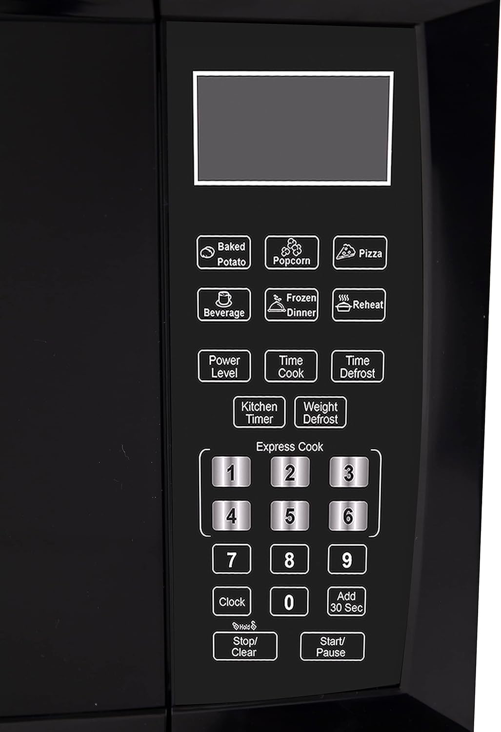 West Bend WBMW92B Microwave Oven 900-Watts Compact with 6 Pre Cooking Settings, Speed Defrost, Electronic Control Panel and Glass Turntable, Black