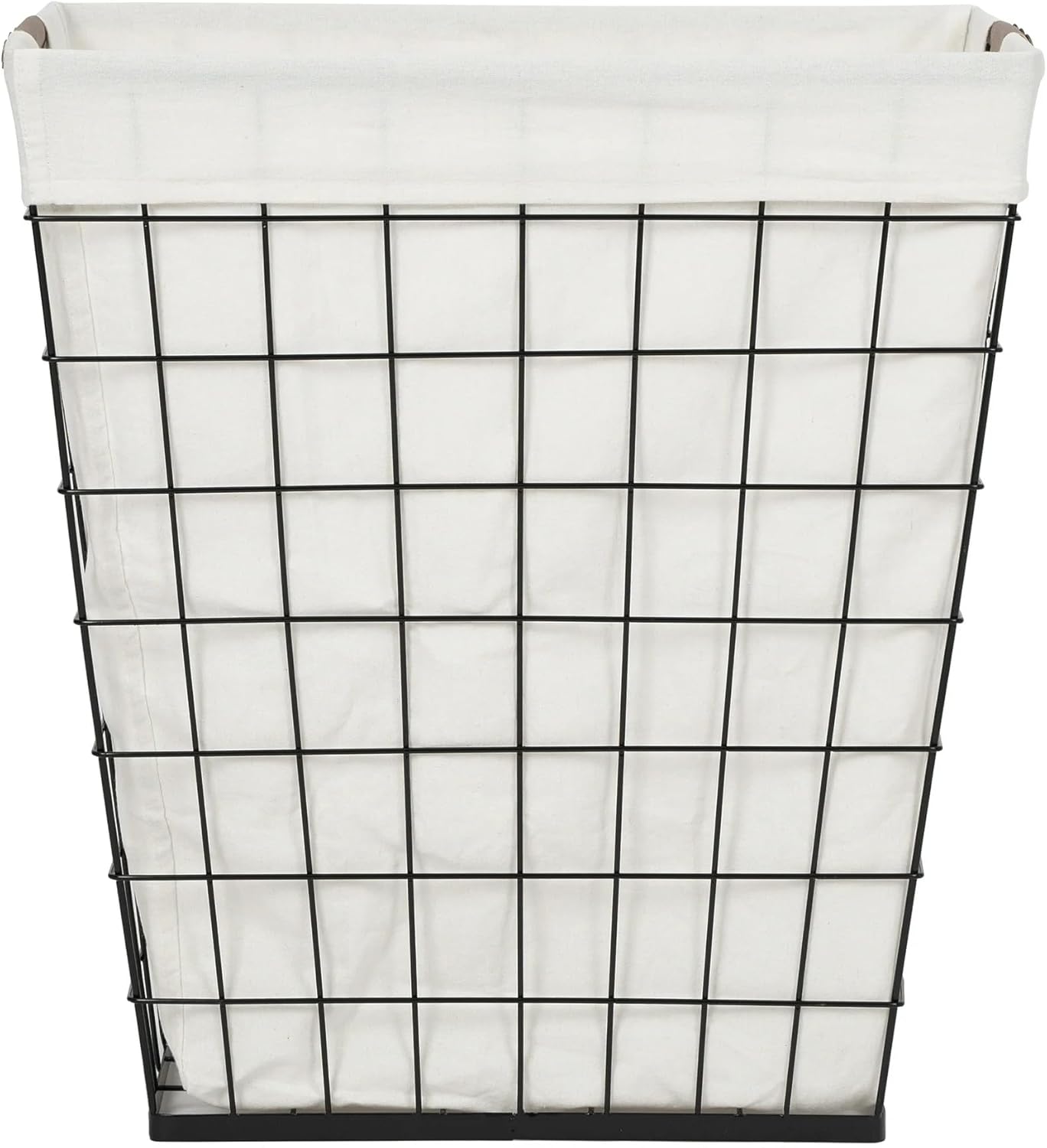 75L Rectangular Steel Wire Laundry Hamper, Adult Size Clothes Basket with Removable Washable Liner for Bedroom, Bathroom, and Closet