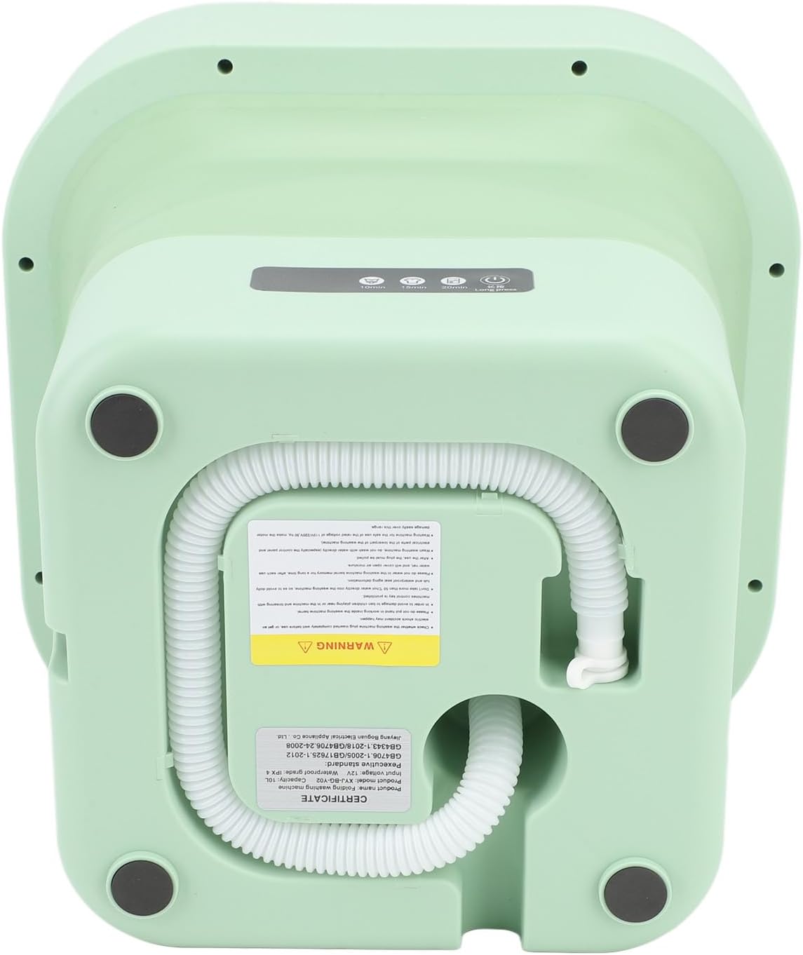 AUNMAS 10L Large Capacity Portable Washing Machine, Fully Automatic Foldable Mini Washer with Soft Spin Drying Function and Drain Hose for RV Camping Dorm (US Plug)