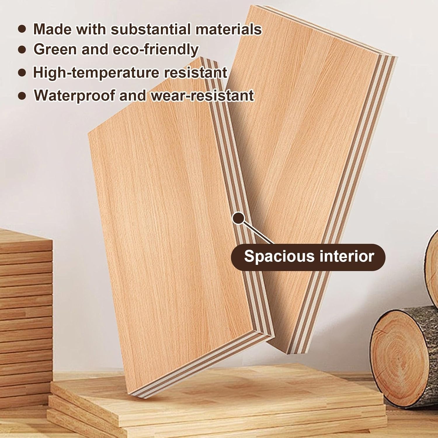 Robot Vacuum Stand Cabinet with Clear Drawer Space-Saving Modern Robot Vacuum Storage Rack Side Table Storage Cabinet Compatible for Bedroom Living Room Home Kitchen Office(Natural)