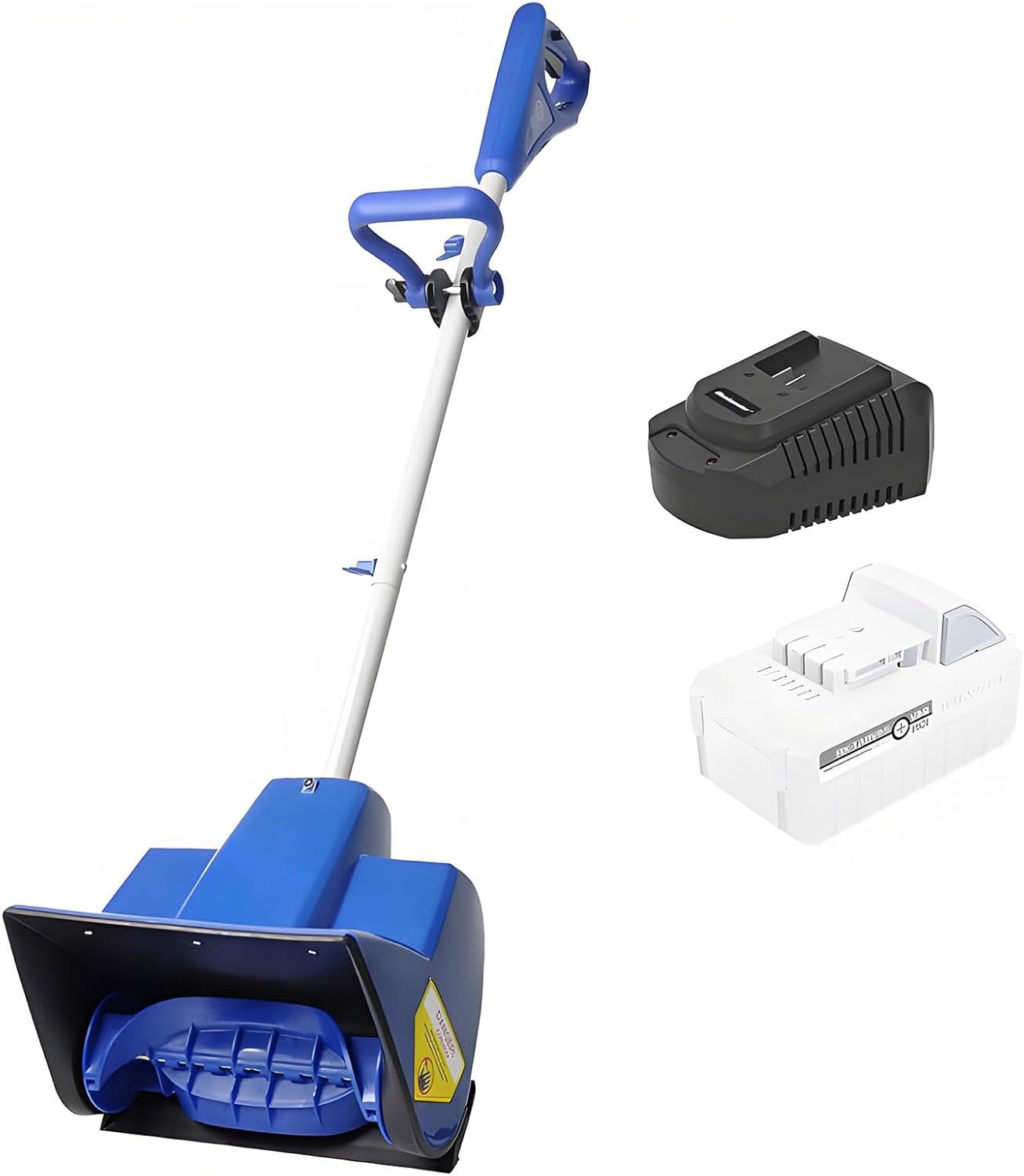 Brushless Electric Snow Shovel, Lightweight Snow Blower with Battery and Charger, Double Safety Switch, Cordless Snow Thrower for Driveway Winter Snow Removal(One Battery)