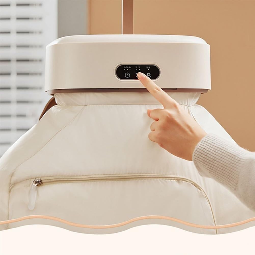 Electric Portable Clothes Dryer, Foldable Heated Airer, 10kg Capacity, 600W, 1-7 Hour Timer, Two Heating Modes, Stainless Steel & Plastic