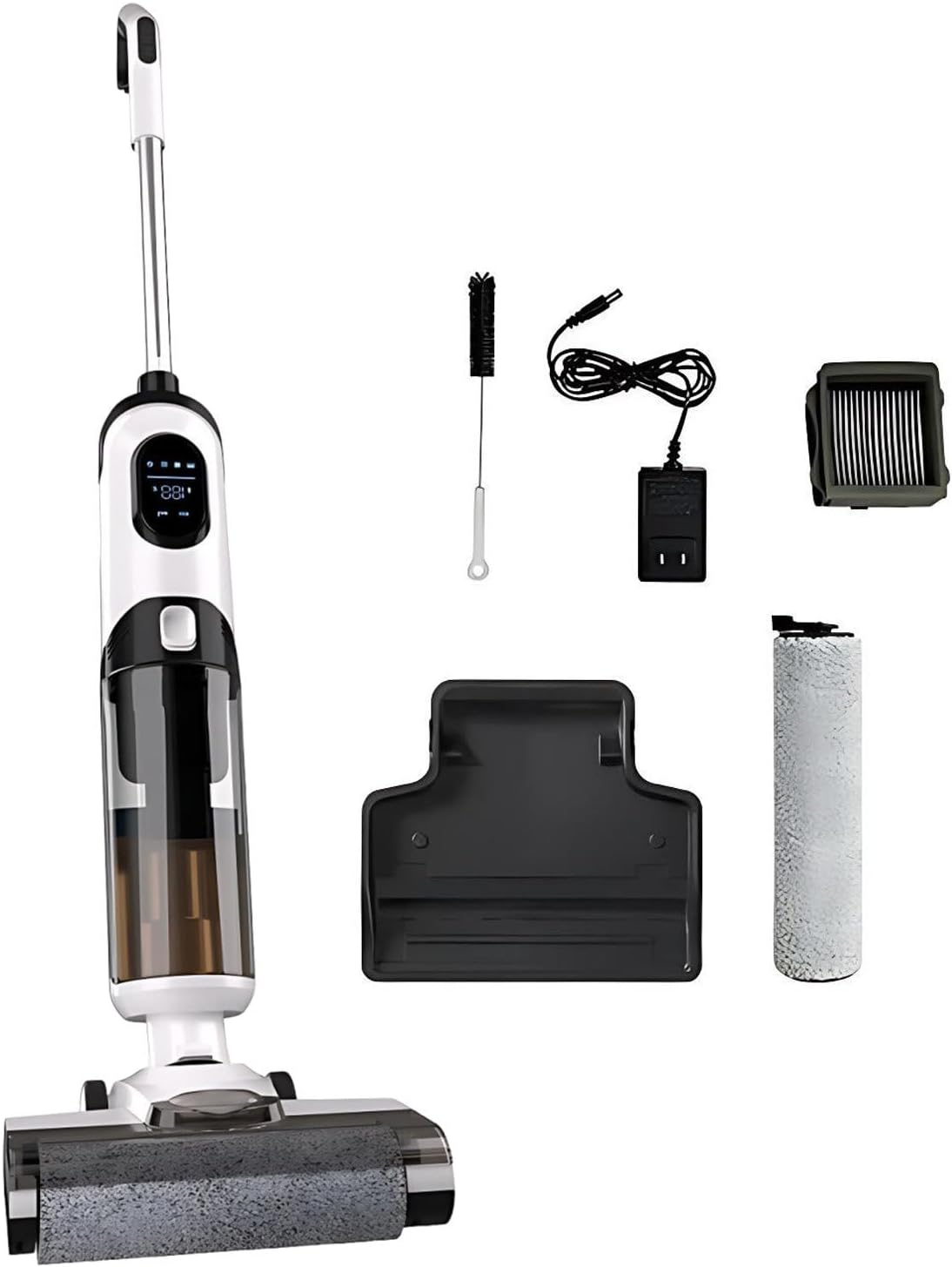 Floor Scrubber, Wet Dry Vacuum Cleaner, Cordless Vacuum Mop All in One Combo, Hard Floor Self-Propelled Cleaner with Long Runtime, One-Click Self-Cleaning Standard