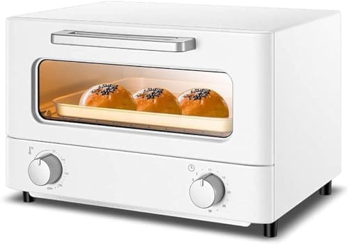 oven mini oven air fryer oven 12L Mini Oven,Electric Cooker and Grill, Home Baking Small Oven Timer Double Glass Door Top and Bottom Heat1000W Convection Countertop Toaster Oven (Blue) (White) Toast