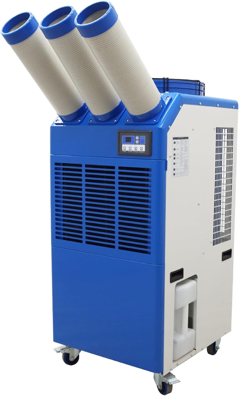 Industrial Air Conditioner 22178BTU/H Industrial Spot Cooler Air Conditioner with 3.7Gal Water Tank Portable Mobile Spot Cooler Three-Duct 2.4KW 220V