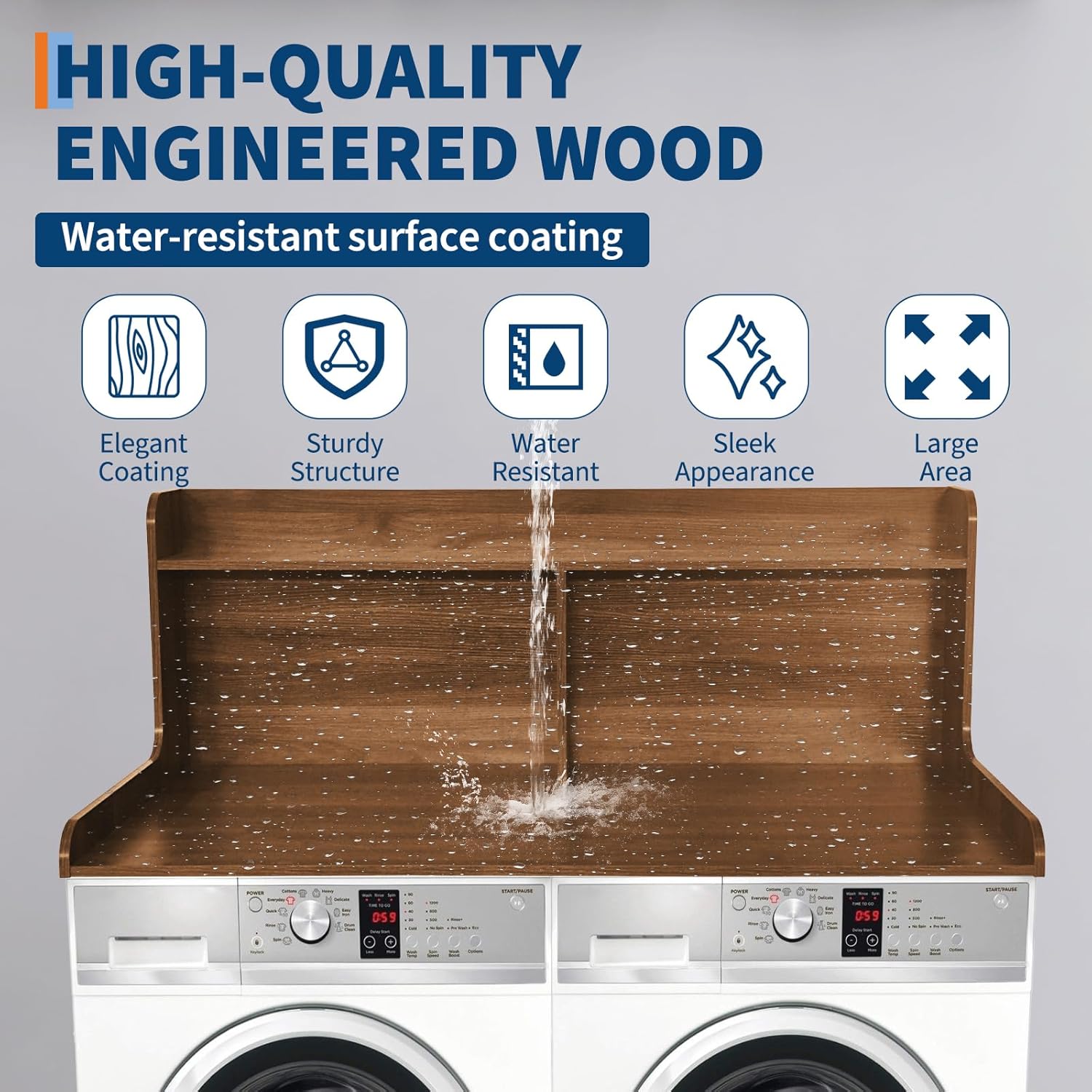 2-Tier Washer Dryer Countertop with 2.75