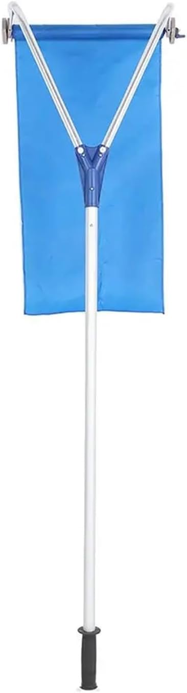 20FT Snow Roof Rake - Aluminum Snow Removal Tool with Adjustable Handle - Easy Snow Clearing Shovel for Roofs - Lightweight & Durable (Silver)