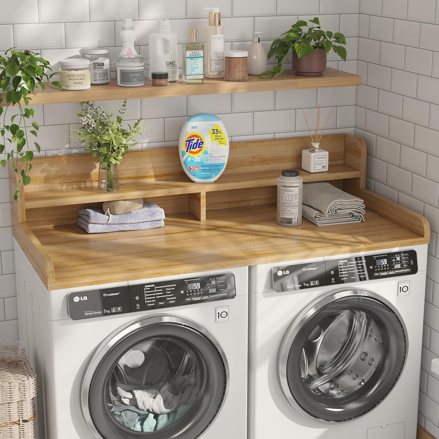 2-Tier Washer Dryer Countertop with 2.75