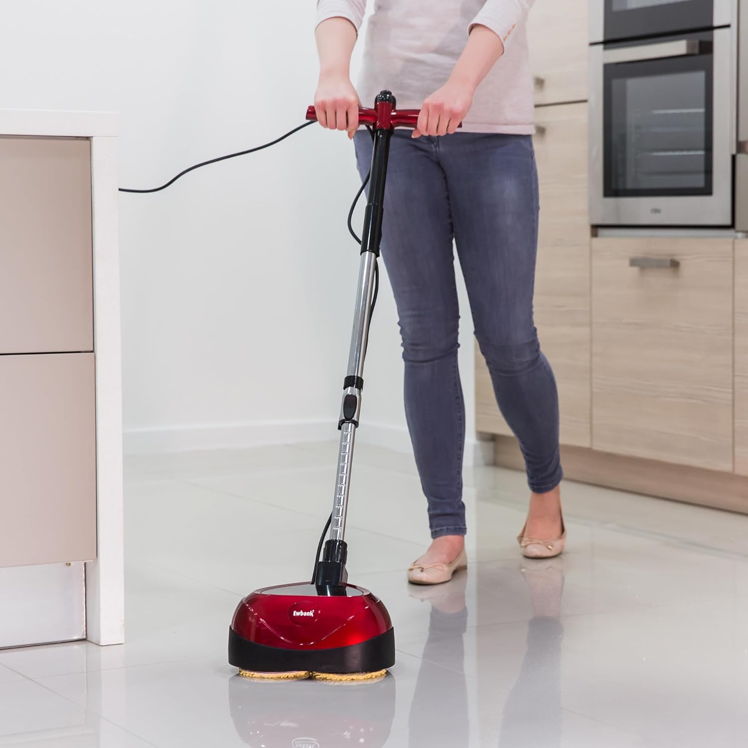 Ewbank EP170 Complete Floor Cleaner, Washer, Scrubber, Scourer, and Polisher, Interchangeable Brushes and Pads, 2200 rpm