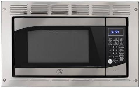 Tough Grade RV Microwave | 0.9 Cu. Ft. Built-In Stainless Steel Microwave | 8 Express Cook Presets, 10 Power Levels, Instant Start | Greystone Replacement | Travel-Safe, 120V RV Installation Only