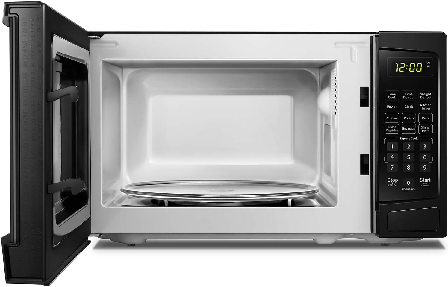 Danby DBMW1120BBB 1.1 Cu.Ft. Countertop Microwave In Black - 1000 Watts, Family Size Microwave With Push Button Door