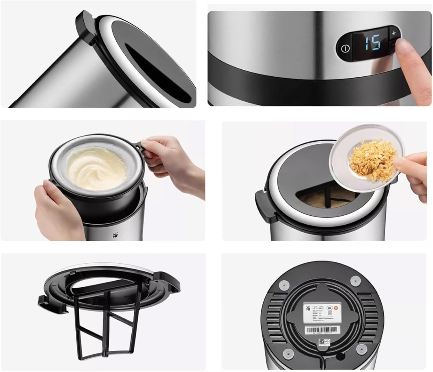 Ice Cream Maker Ice Cream Machine Household Small Homemade Mini Fully Automatic Fruit Ice Cream Machine Yogurt Cone Machine Table Top Ice Cream Machine，Fun Kitchen Appliance