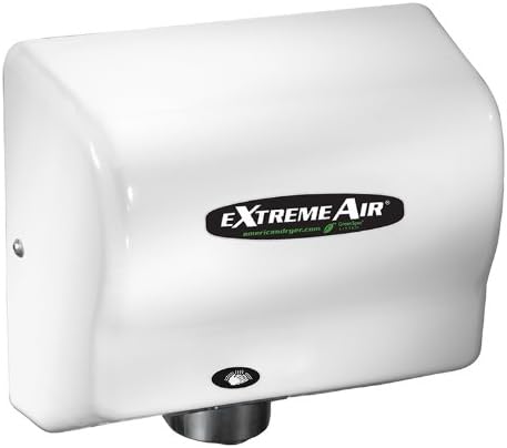 American Dryer eXtremeAir GXT9 ABS White Hand Dryer - Universal Voltage