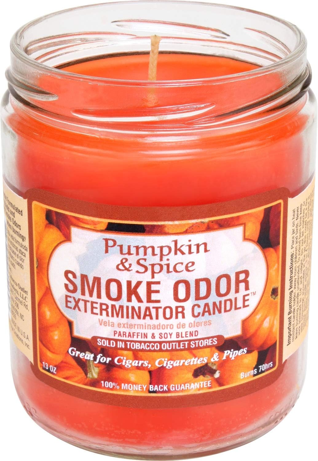 Smoke Odor Exterminator Candle, Pumpkin & Spice