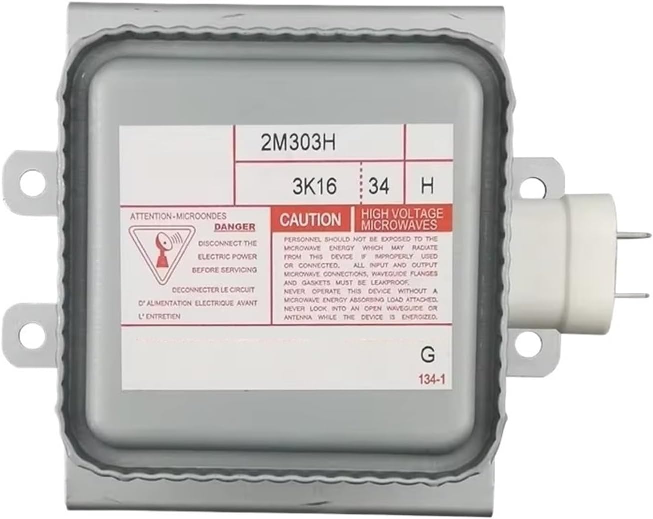 Microwave Oven Magnetron Replacement Spare Parts Inverter Vacuum Tube Long Bottom Plate Microwave Generator 1080W, Compatible For Toshiba 2M303H, Microwave Oven Accessories