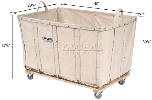 Global Industrial Canvas Basket Bulk Truck, 16 Bushel, 40