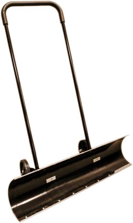 36'' Wheeled Snow Shovel Pusher Wheels 36 Inch Angled Reversible ABS Plastic