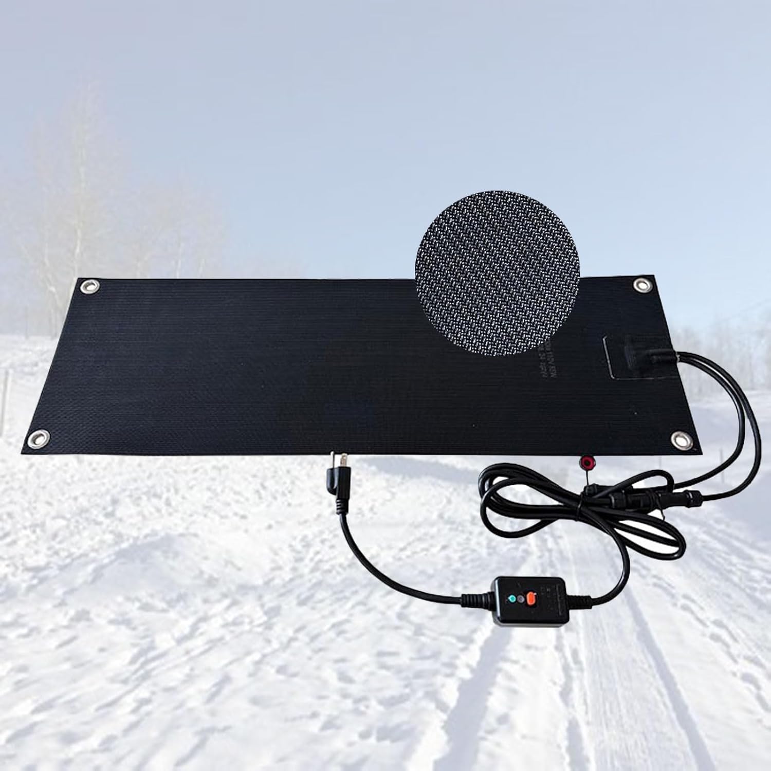 High-Speed Non-Slip Heated Snow Melting Mats for Stairs & Driveways – 2 Inches/Hour Melting Efficiency, 30x60in (76.2x152.4cm) Winter Ice Melt Solution