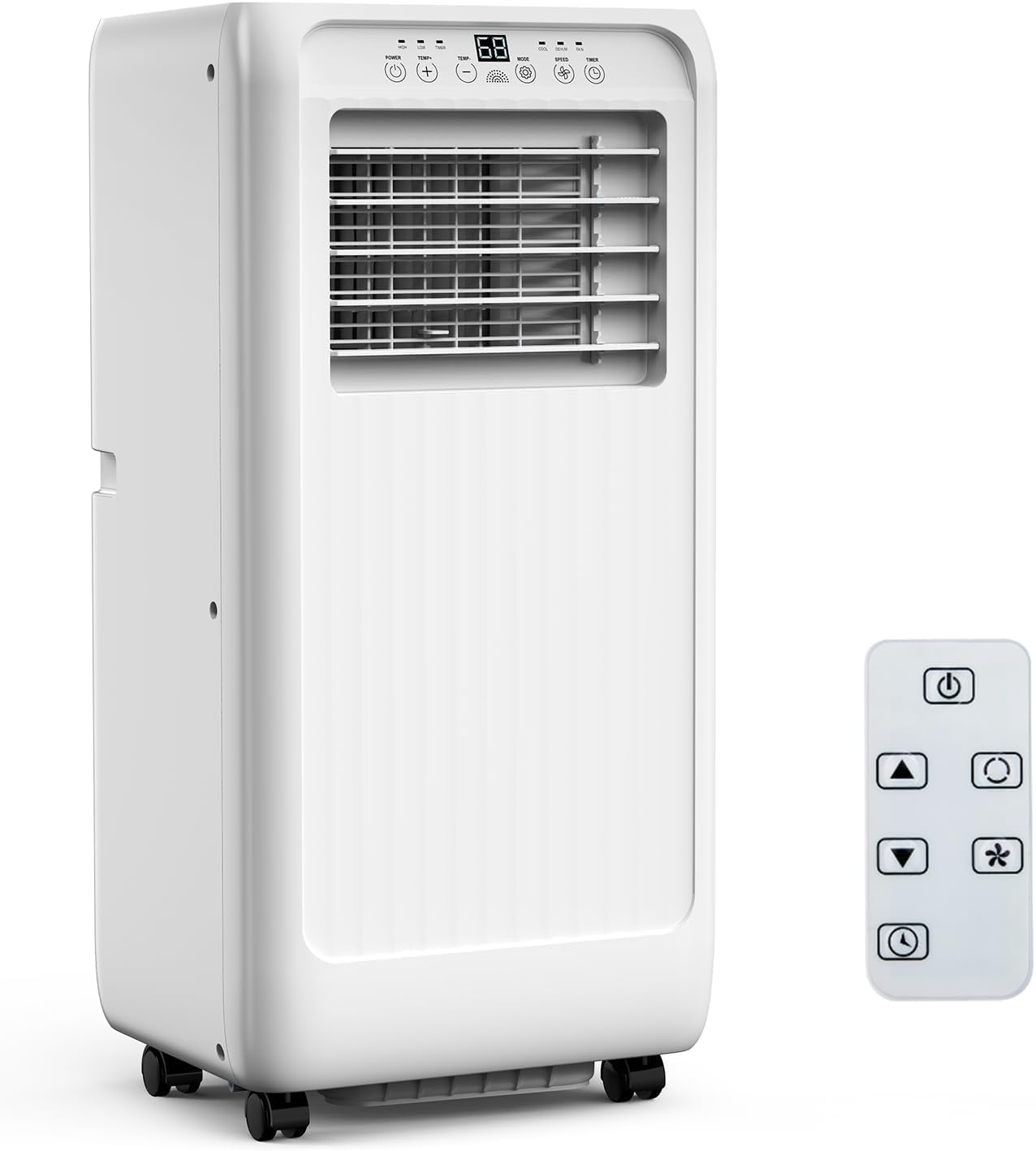 8000 BTU Portable Air Conditioner for Small Rooms - 3 in-1 AC Unit Cools 350 Sq Ft, Ultra Quiet & Energy Saving w/Remote & 24H Timer for Bedroom/Apartment/Office