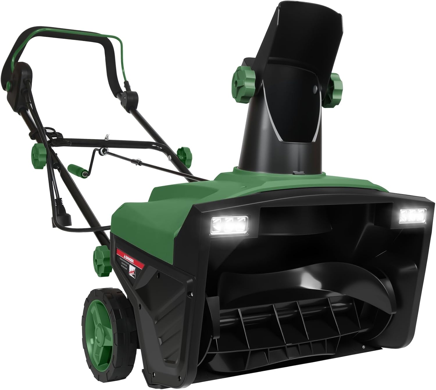 20 Inch Electric Snow Blower, Snow Thrower with 15A Motor, 3000RPM & Dual LED Lights, 30 FT Throwing Distance, 10