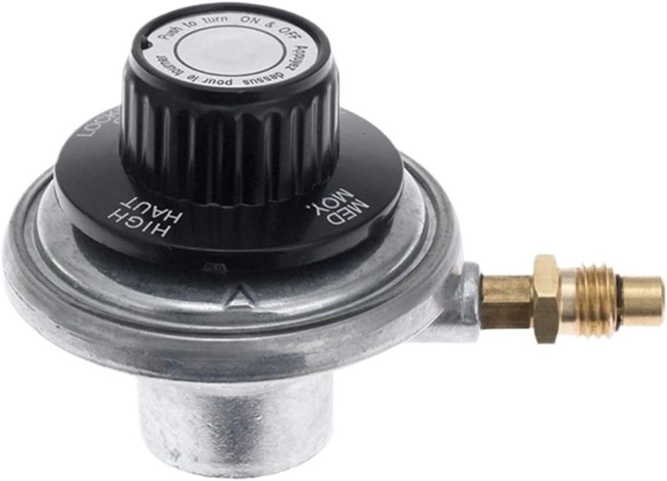 1pcs Propane Gas Grill Control Valve Table Top Regulator Propane Gas Grill Control Valve + M12 Nozzle Jet & 1 Inch-20 Female