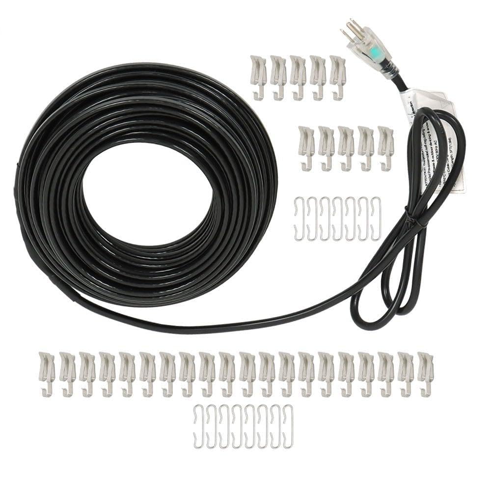 Replacement Parts for 80FT Heat Tape 8W/FT Roof Heat Cable Snow De-Icing Kit with Aluminum Clip Hook Mod-H9S-5672