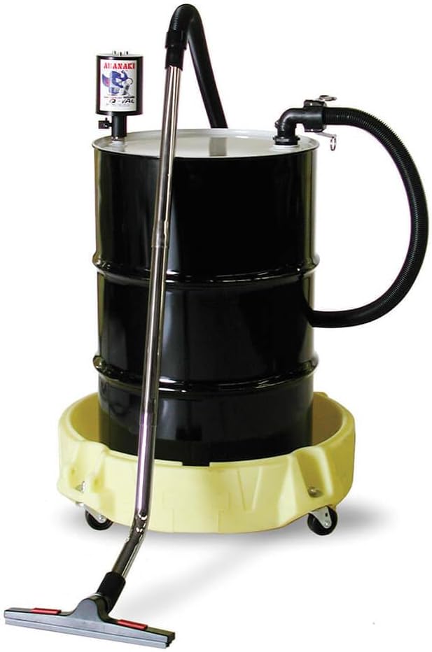 Enpac Q-VAC 100 Hazmat Vacuum with Spill Scooter, Picks up Liquids, Automatic Shut Off, No Filter, No Moving Parts, Easy Mobility