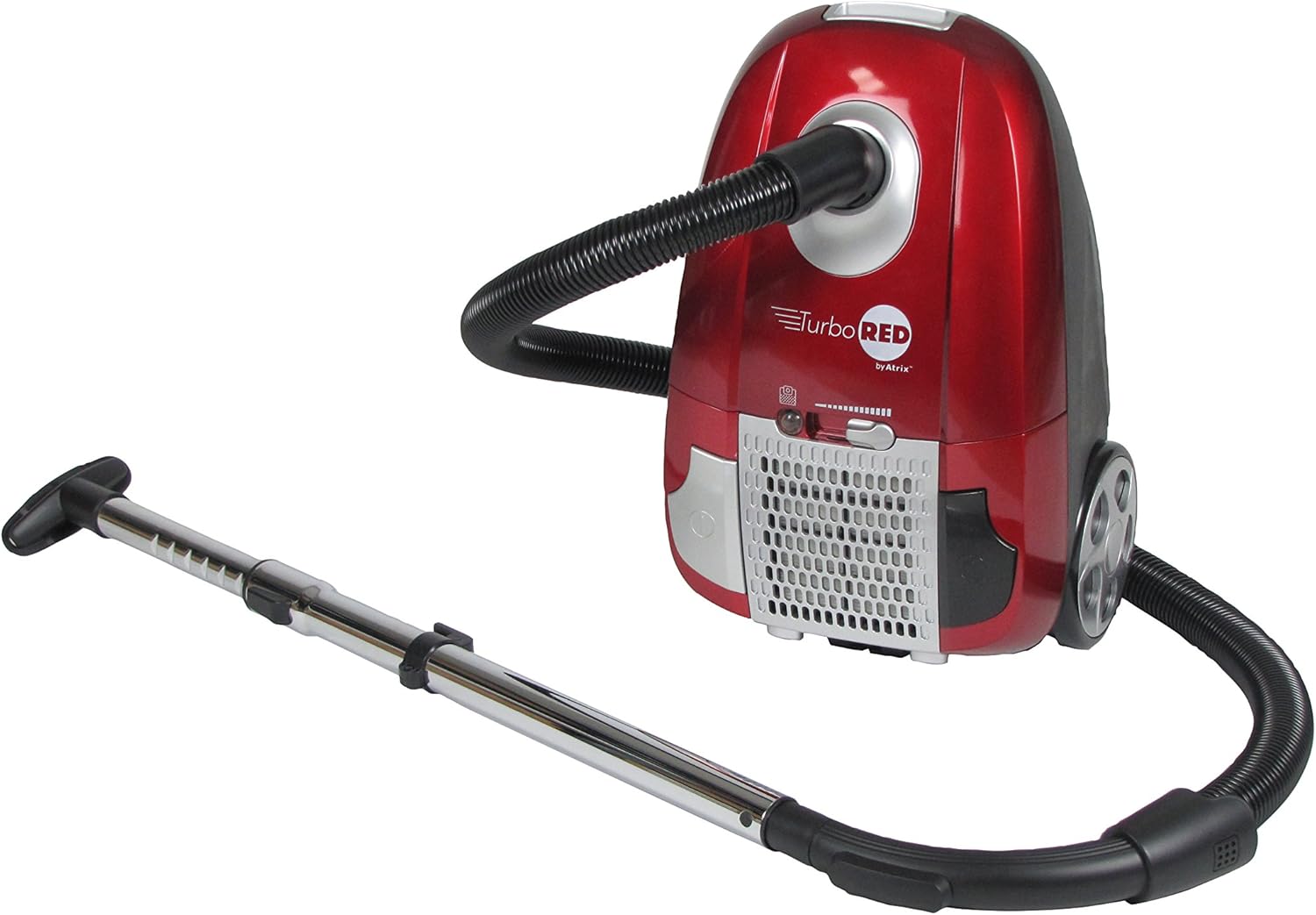 Atrix - Turbo Red HC1-AMZ Canister Vacuum with 6 Quart HEPA Filter and Variable Speed Motor